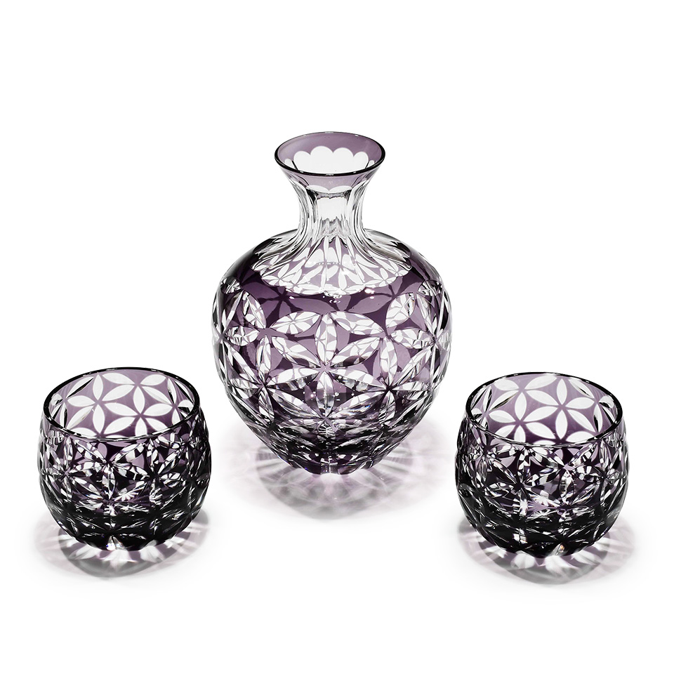 J-4 麻の葉 葡萄色