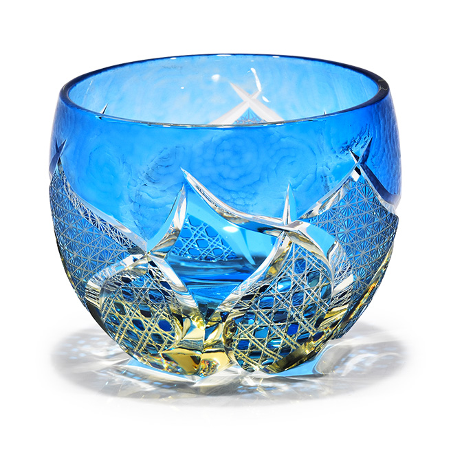 江戸ビードロ 長崎ガラスシリーズ 隅入菓子鉢 （ 江戸ガラス プレス