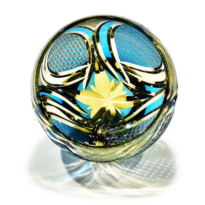 Pr-327 宙吹コレクショングラス 水色 | 江戸切子の店 華硝（はなしょう）