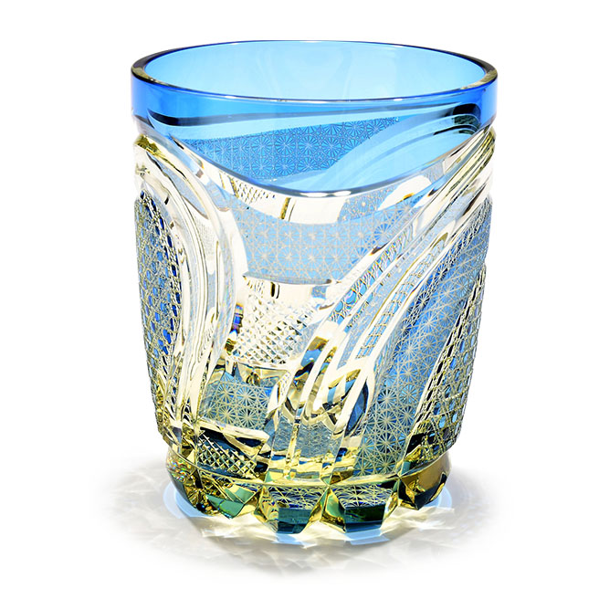 Pr-377 コレクションオールドグラス 水色 | 江戸切子の店 華硝（はな